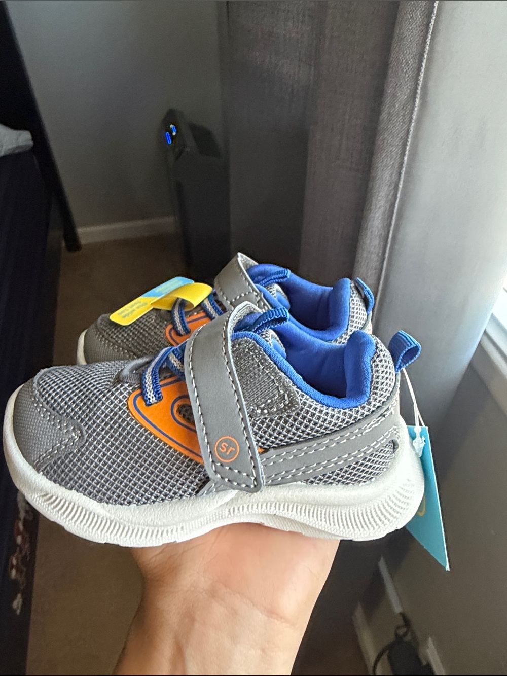 Stride Rite grey sneaker for baby boy